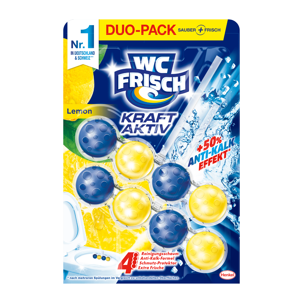WC Frisch Duo-Aktiv Pastiglie di pulizia per cassette WC, 6 confezioni (6 x  2 pezzi) : : Salute e cura della persona
