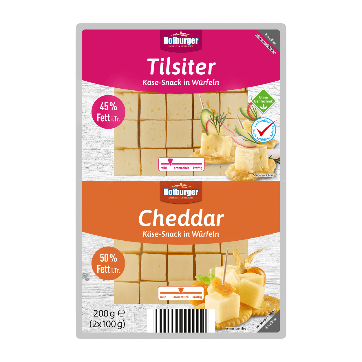 HOFBURGER Käse-Snack in Würfeln günstig ALDI Nord bei